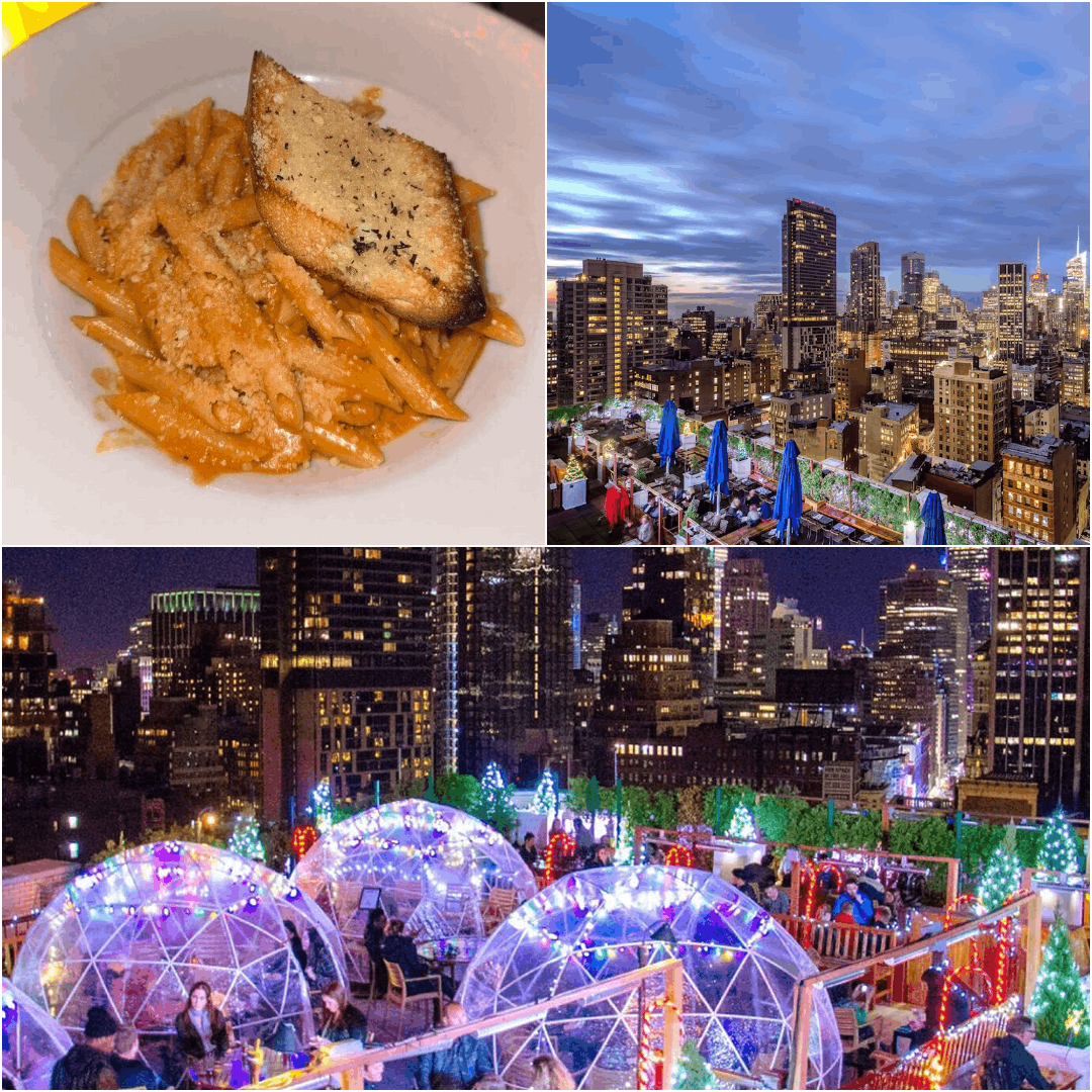 Ending my NYC journey at 230 Fifth rooftop with skyline views, city lights, and unforgettable moments with friends.