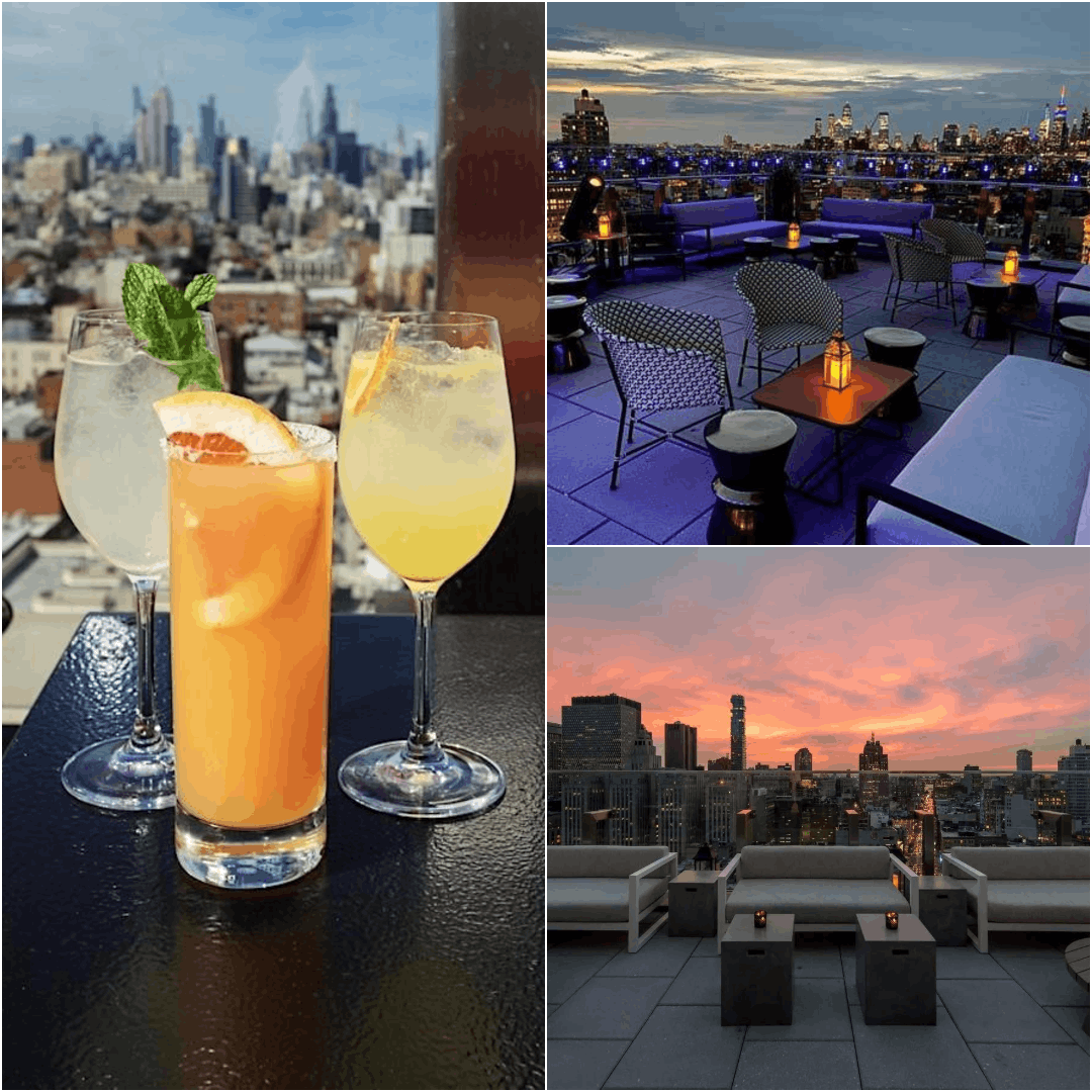 Celebrating a special evening at The Crown rooftop NYC with skyline views and a cozy, affordable dining experience.