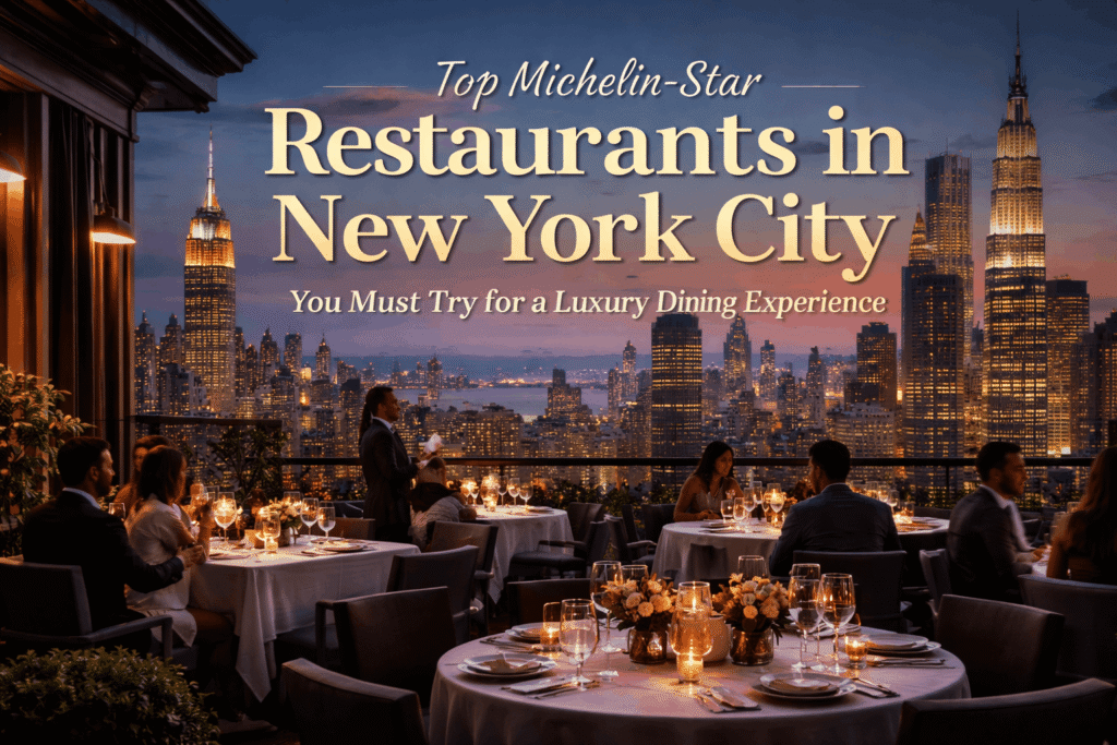 top Michelin-star restaurants with elegant tables and fine dining ambiance.