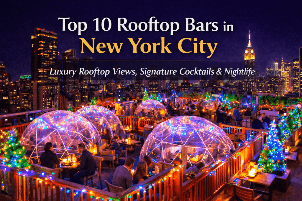 Top 10 Rooftop Bars in New York City – Luxury Views, Cocktails & Nightlife (2026 Guide)