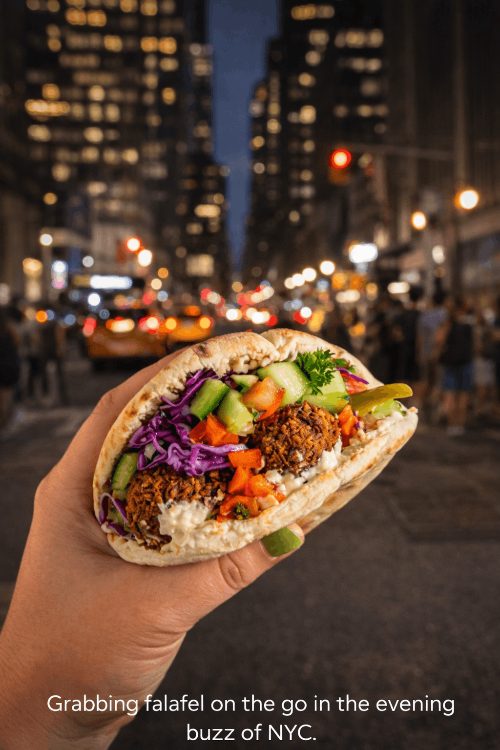 Falafel is best enjoyed fresh and hot on NYC Streets