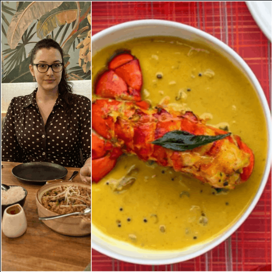 Benny at Semma NYC tasting authentic sambar and chai