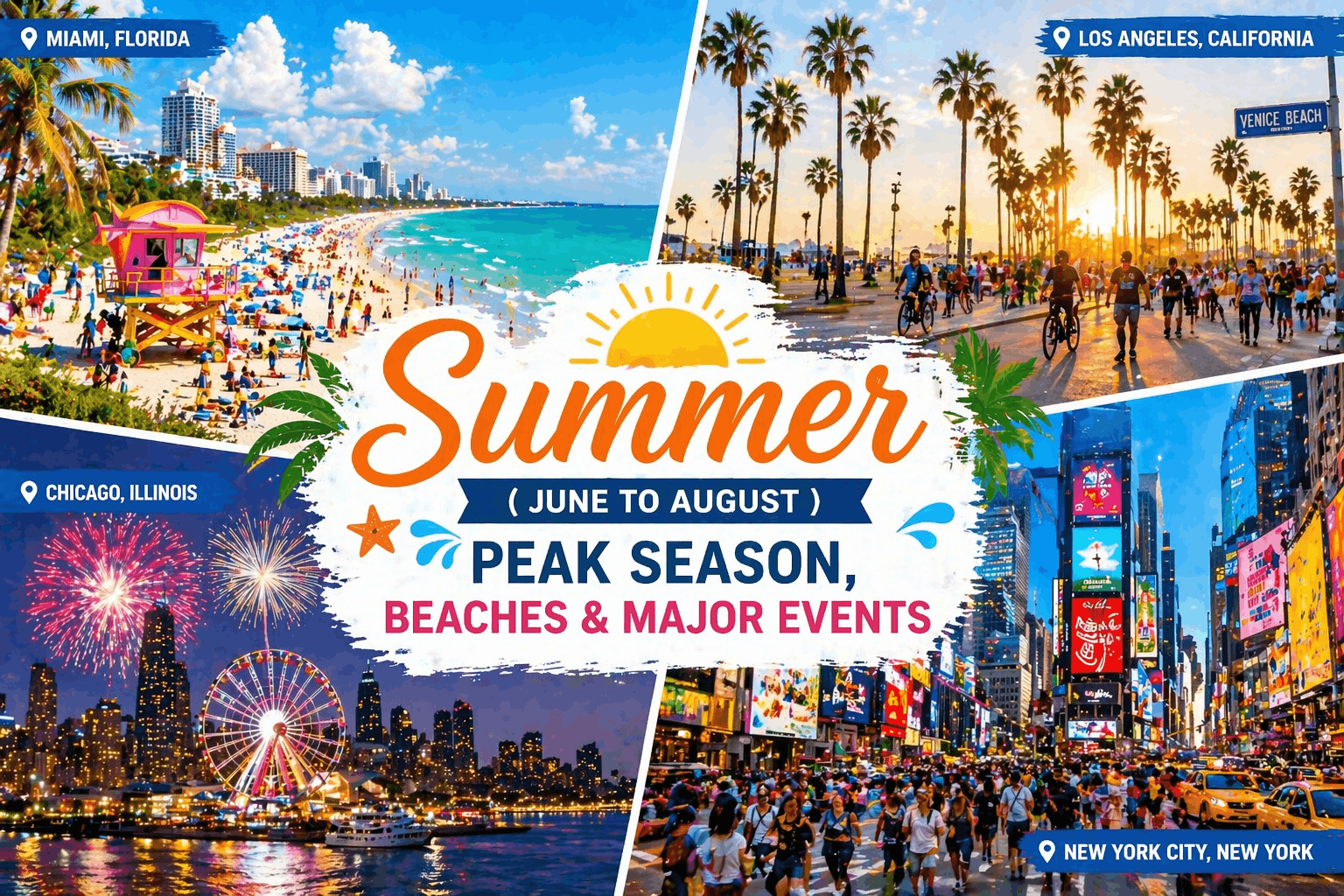Summer in the USA (June–August) – Beaches, Festivals & Travel Guide