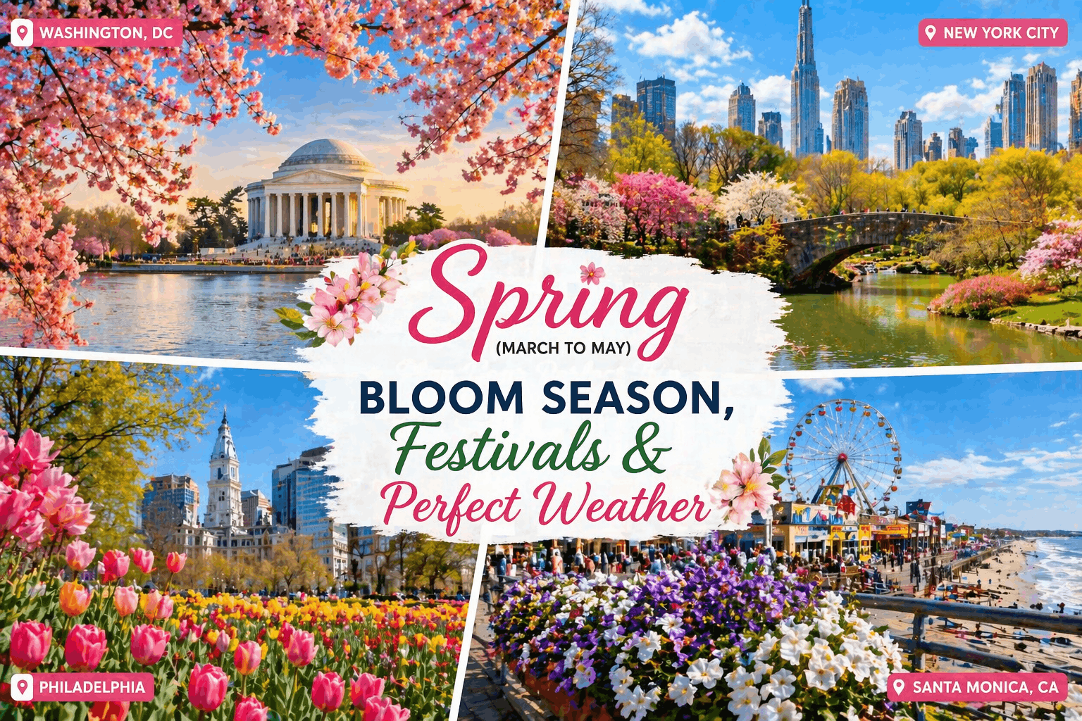 Spring in the USA (March–May) – Best Time for Bloom & Festivals