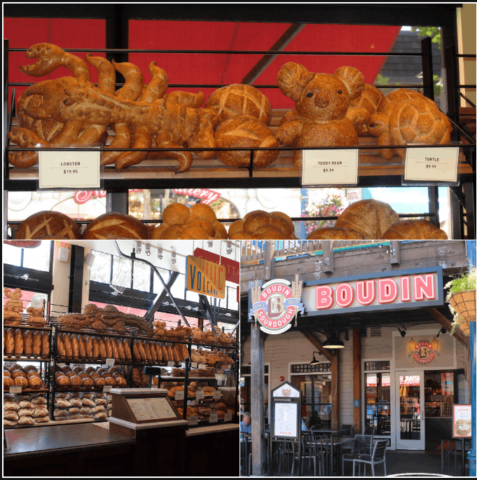 Boudin Bakery Café at Fisherman's Wharf San Francisco serving famous sourdough bread and clam chowder bread bowl